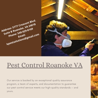 Pest Control Roanoke VA | Killinger Pest Solutions