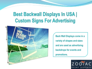 Best Backwall Displays in USA | Custom Signs For Advertising