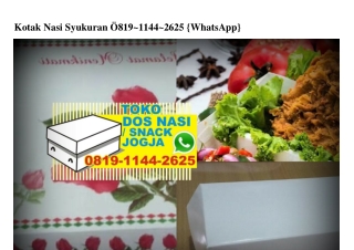 Kotak Nasi Syukuran 0819·1144·2625[wa]