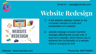 Website Redesign Services in Pune - OBY India IT Solution