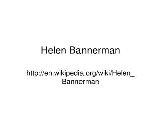 Helen Bannerman