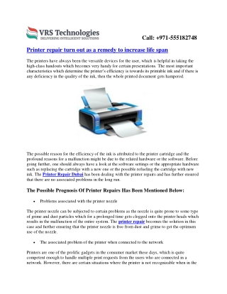 Printer Repair Dubai | Printer Repair and Maintenance in Dubai