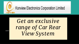 Get an Exclusive Range of Car Rear View System