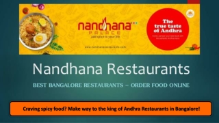 Craving spicy food? Make way to the king of Andhra Restaurants in Bangalore!