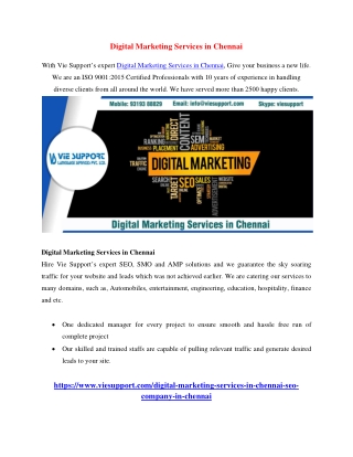 Digital Marketing Services in Chennai