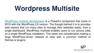 Major Benefits of WordPress Multisite - WordpressWebsite.in