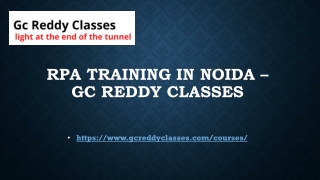 RPA Training in Noida – Gc Reddy Classes