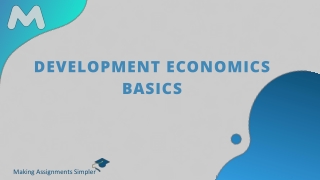 Development Economics Basics By Assignment Help Providers