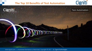 The Top 10 Benefits of Test Automation