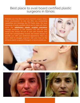 Best place to avail board certified plastic surgeons in Illinois