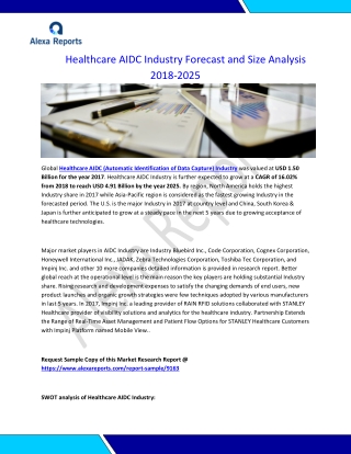 Healthcare AIDC Industry Forecast and Size Analysis 2018-2025