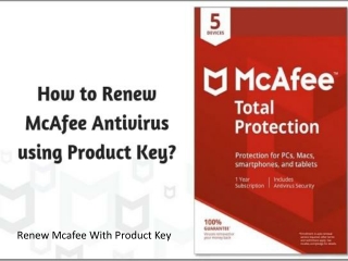 How to renew the mcafee with product key