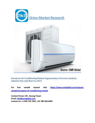 European Air Conditioning Market Segmentation, Forecast, Analysis, Industry Size and Share to 2025