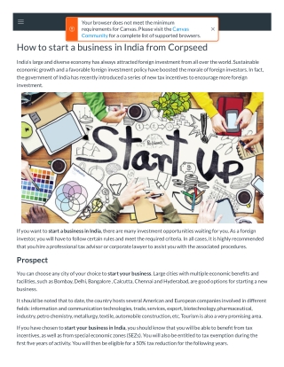 How to Start a Business in India From Corpseed