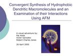Convergent Synthesis of Hydrophobic Dendritic Macromolecules and an Examination of their Interactions Using AFM