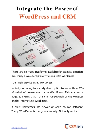 Integrate the Power of WordPress and CRM
