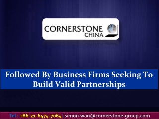 Followed By Business Firms Seeking To Build Valid Partnerships
