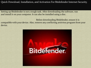 Bitdefender Activate | Download and Install Bitdefender - central.bitdefender.com