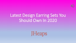 Latest Design Earring Sets You Should Own In 2020