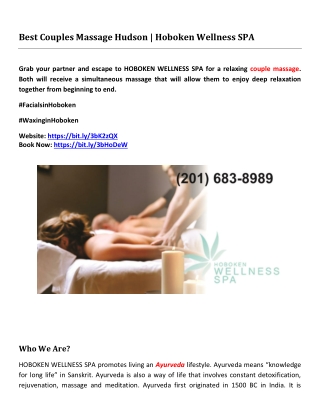 Hoboken Wellness SPA