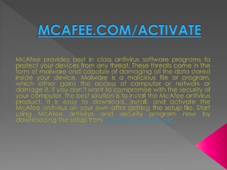 mcafee.com/Activate