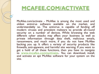 mcafee.com/Activate