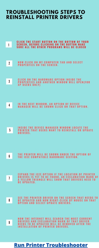 Troubleshooting Steps to Reinstall Printer Drivers