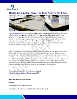 Herbicides Industry Forecast and Size Analysis 2018-2025