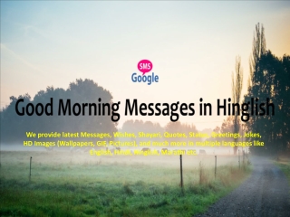 Good Morning Messages in Hinglish