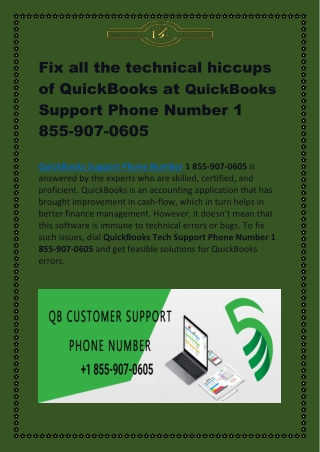 QuickBooks Support Phone Number 1 855-907-0605