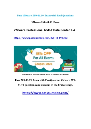 2020 Real 2V0-41.19 VMware Questions V9.02 | PassQuestion 35% OFF