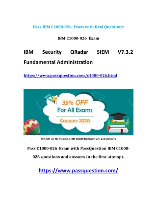 2020 Real C1000-026 IBM Questions V8.02 | PassQuestion 35% OFF