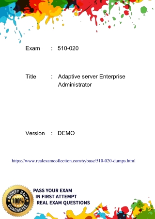 2020 Latest Sybase 510-020 Exam Questions - 510-020 Dumps