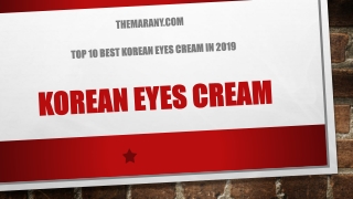 Best korean eyes cream review