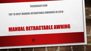 Top 10 Best Manual Retractable Awnings