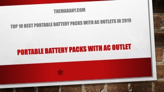 Top 10 Best Portable Battery Packs With AC Outlets