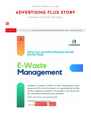 WHAT ARE AND WHAT MISTAKES SHOULD NOT BE MADE – ELECTRONIC WASTE