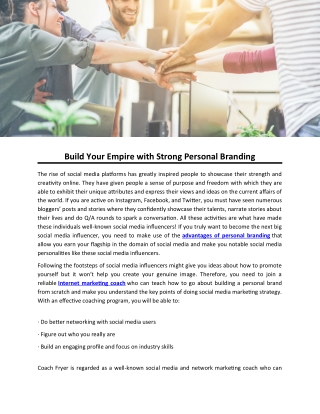 Build Your Empire with Strong Personal Branding
