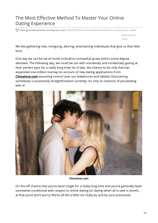 Dating experience