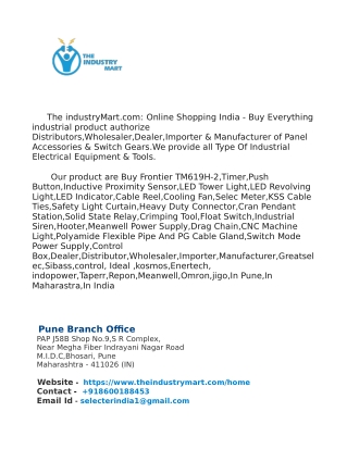 Buy Online Everything Industrial Electricals Product Shopping In India