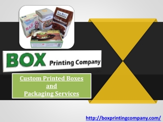 Custom Printed Boxes