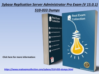 2020 Updated Sybase 510-033 Exam Dumps
