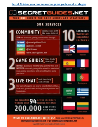 Secret Guides- your one source for game guides and strategies