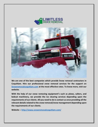 Driveway Snow Removal Services Coquitlam - Snow Removal Coquitlam