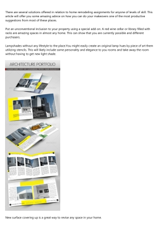 Support Your Property By Using These Great Redesigning Ideas