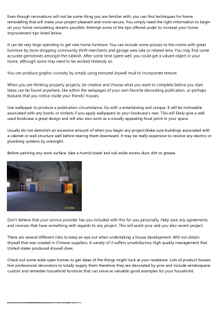 Support Your Own Home By Simply Following These Fantastic Redesigning Recommendations