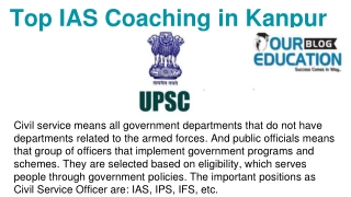 top IAS Coaching in Kanpur