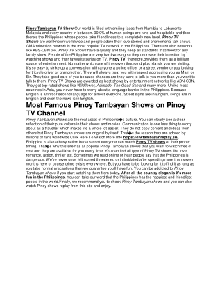 Pinoy Tambyan