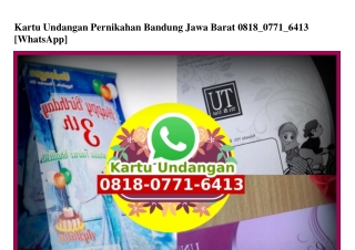 Kartu Undangan Pernikahan Bandung Jawa Barat Ö818-Ö771-6413[wa]