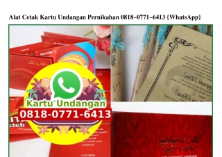 Alat Cetak Kartu Undangan Pernikahan 0818–0771–6413[wa]